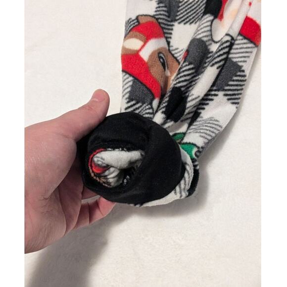 Black Plaid Christmas Sleepwear Kid's Pants Size S (6/6X) - Picture 3 of 5